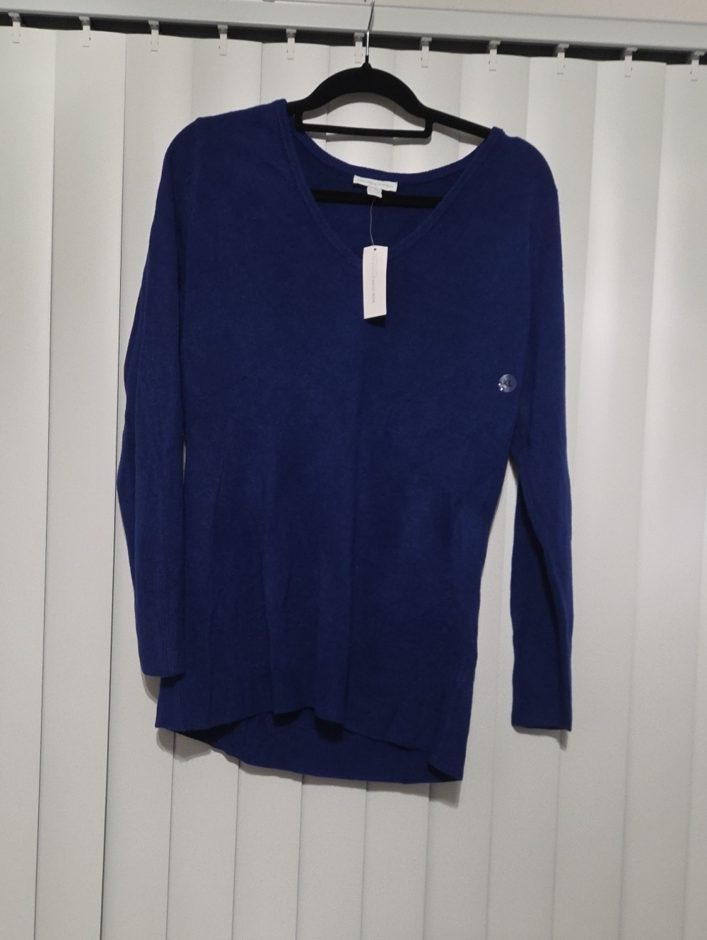 New York & Company Royal Blue V-Neck Sweater